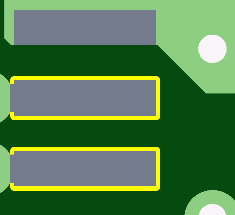 Вскрытие маски (Solder Mask Swell) площадки SMD 1