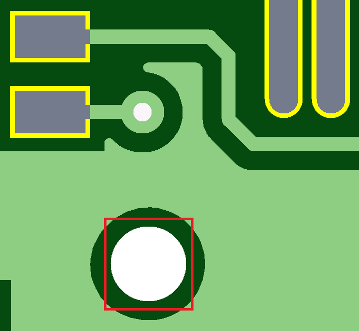 Вскрытие маски (Solder Mask Swell) на неметаллизированном отверстии 2