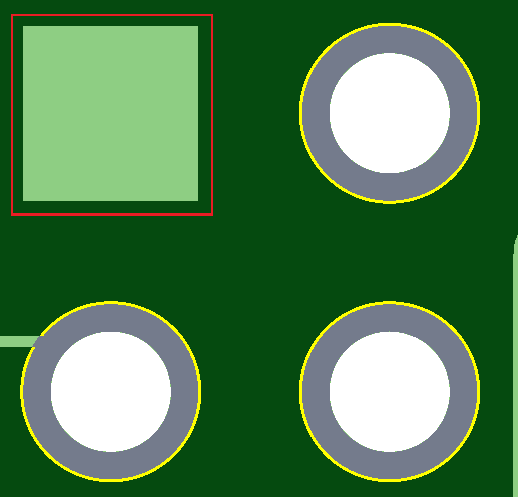 Площадка без отверстия под маской