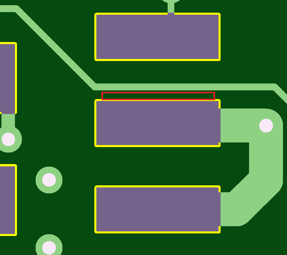 Зазор в одной цепи